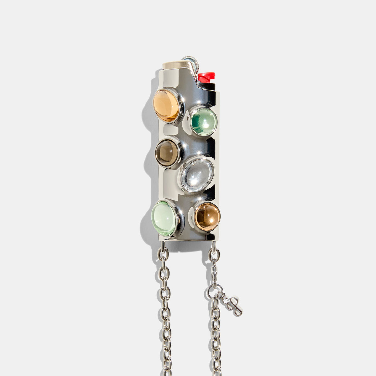 Edie Parker Gemstoned Crossbody Lighter Case | Khaki
