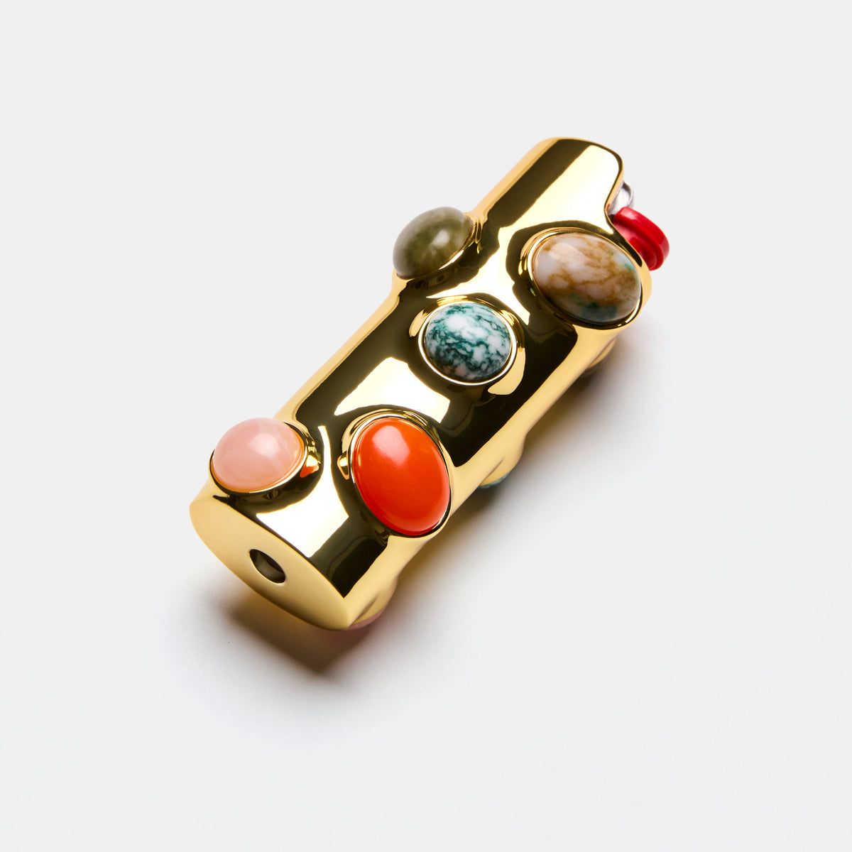 Edie Parker Stoned Lighter Case | Carnelian
