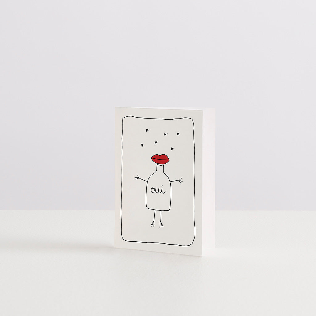 Oui Bisous Greeting Card
