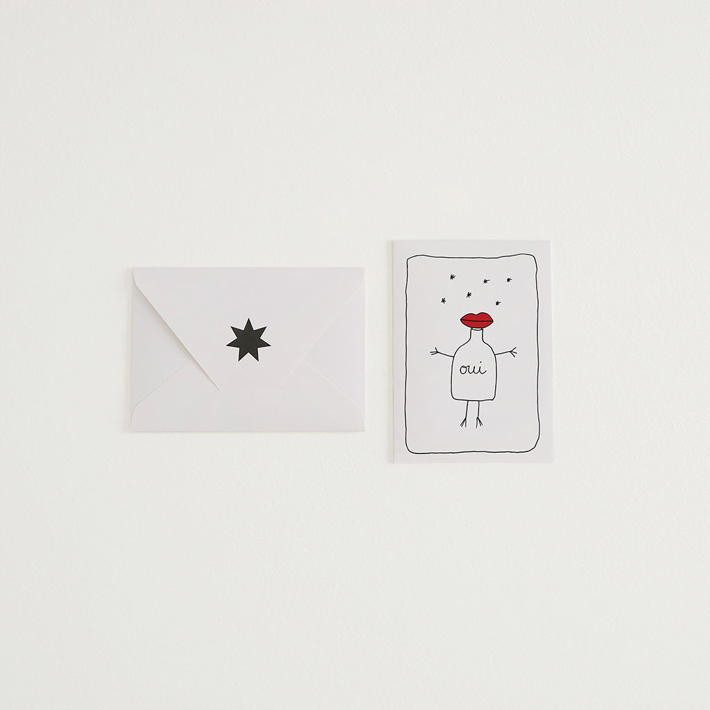 Oui Bisous Greeting Card