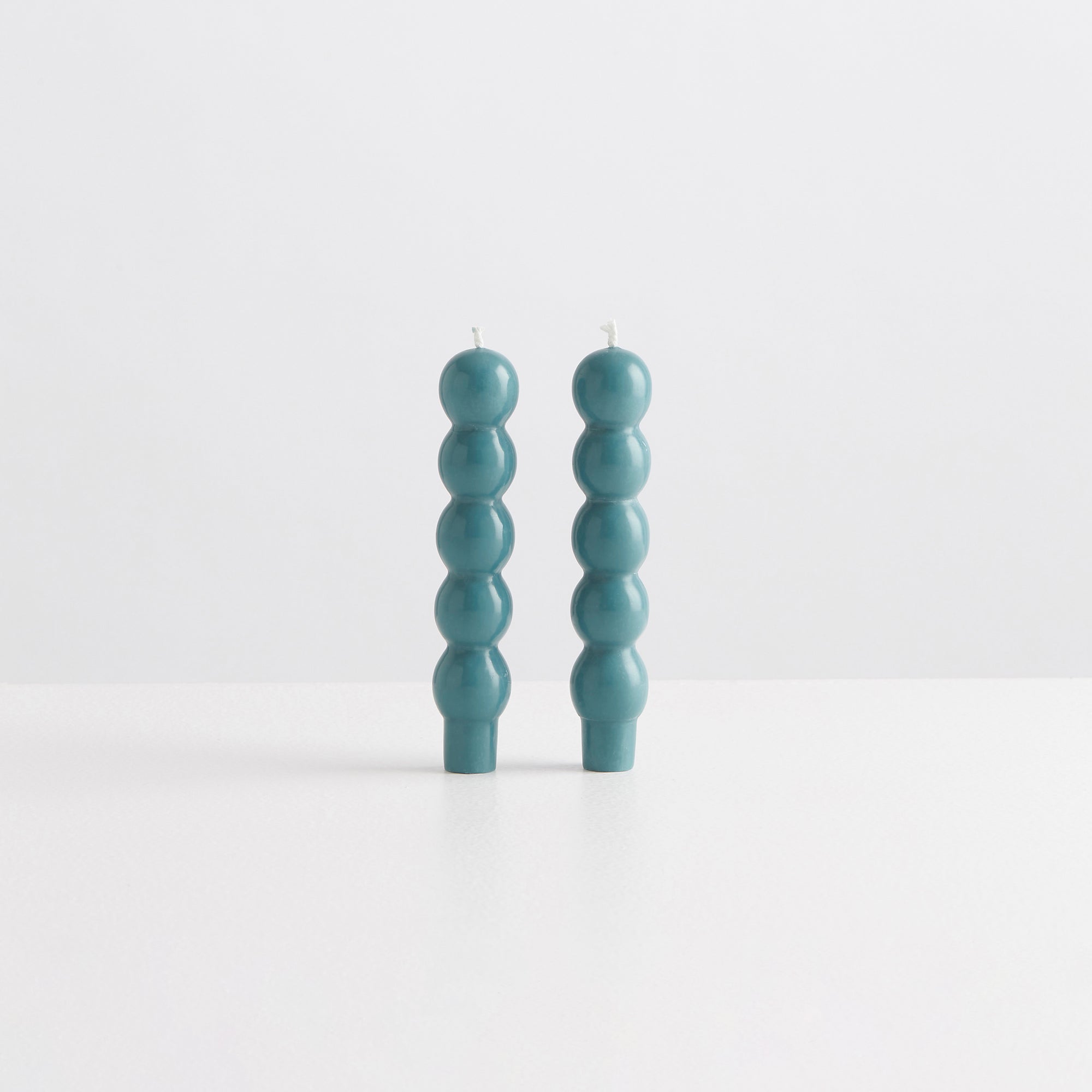 2 Volute Candles | Teal