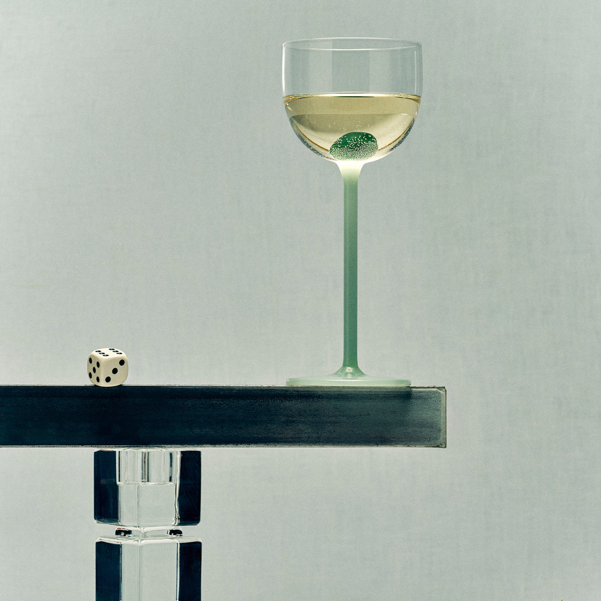 2 Nick & Nora Glasses | Mint & Clear