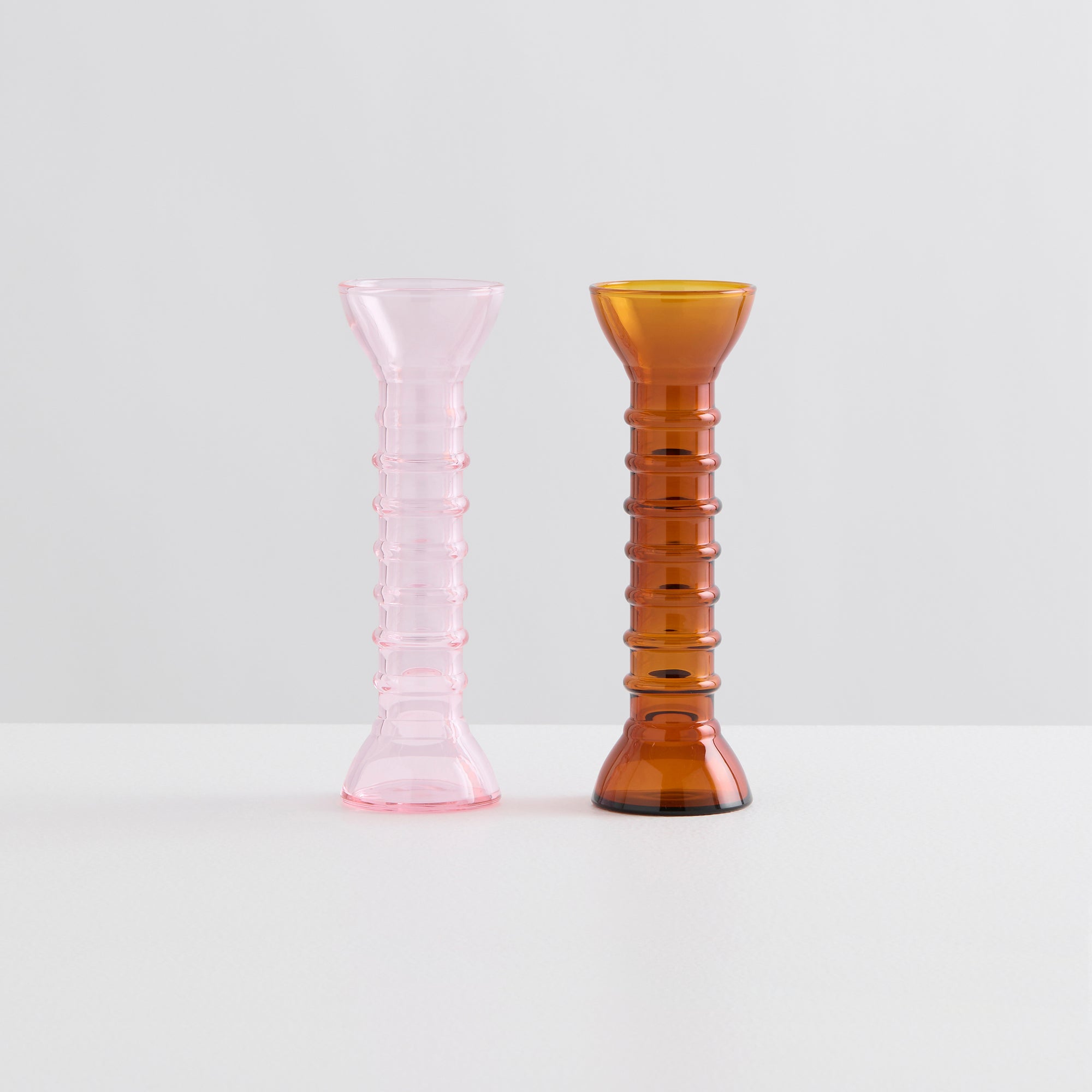 Josephine Vase Duo | Amber, Pink