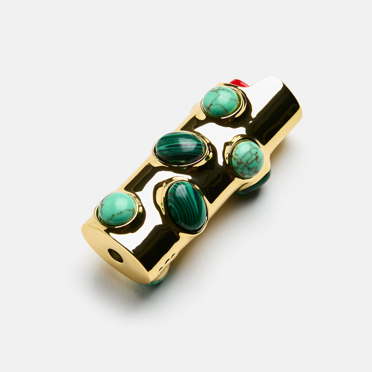 Edie Parker Stoned Lighter Case | Malachite