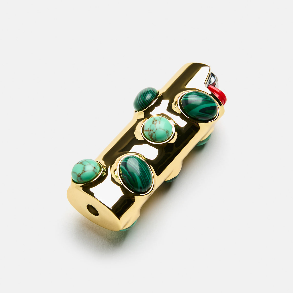 Edie Parker Stoned Lighter Case | Malachite