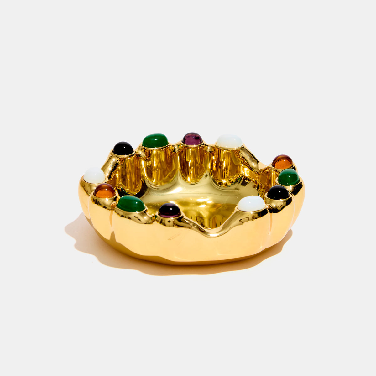 Edie Parker Gemstoned Catchall | Gold