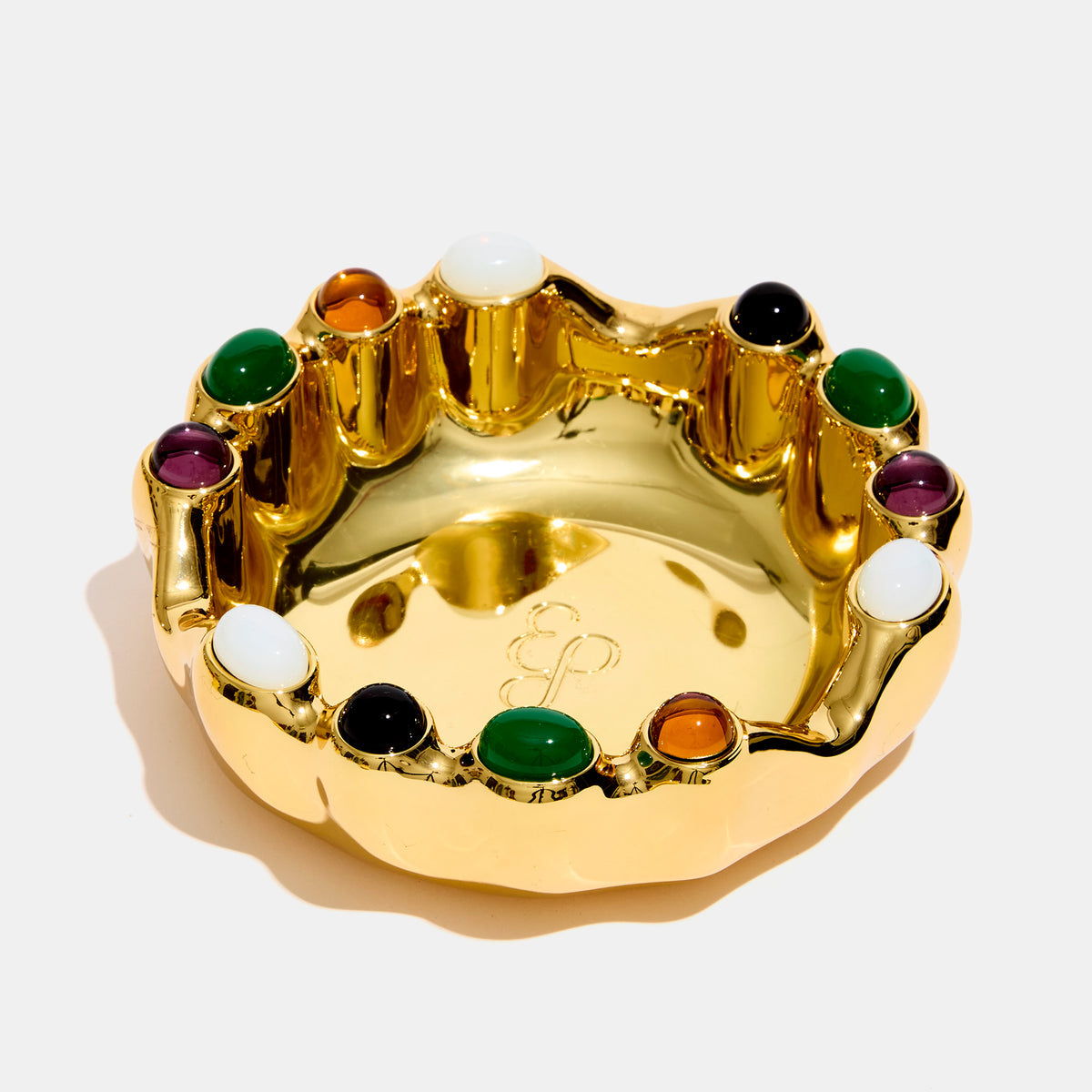 Edie Parker Gemstoned Catchall | Gold