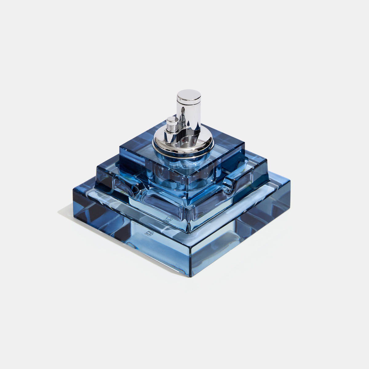 Edie Parker Square Glass Tabletop Lighter | Ice Blue