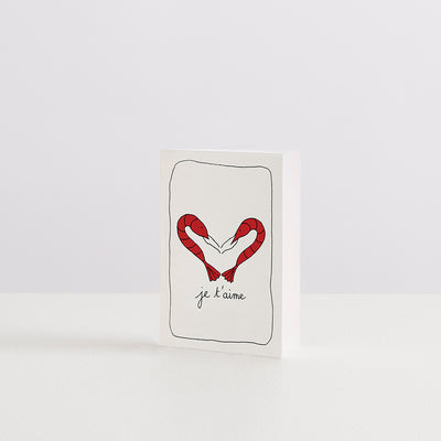 Je T'aime Prawn Greeting Card