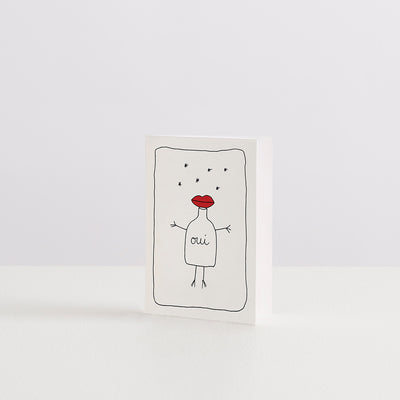 Oui Bisous Greeting Card