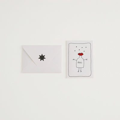 Oui Bisous Greeting Card