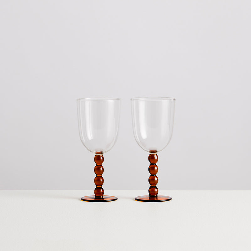 2 Volute Wine Glasses