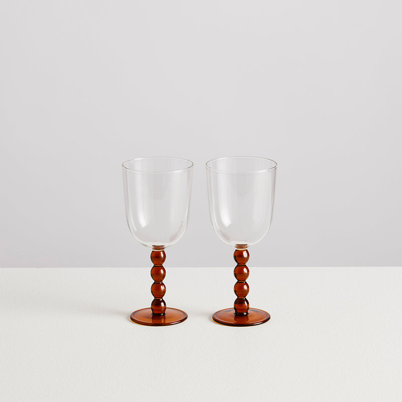 2 Volute Wine Glasses