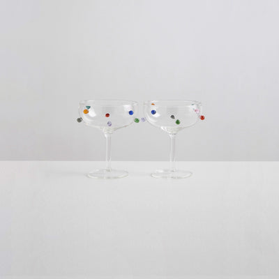 2 Pomponette Coupes | Clear & Multi