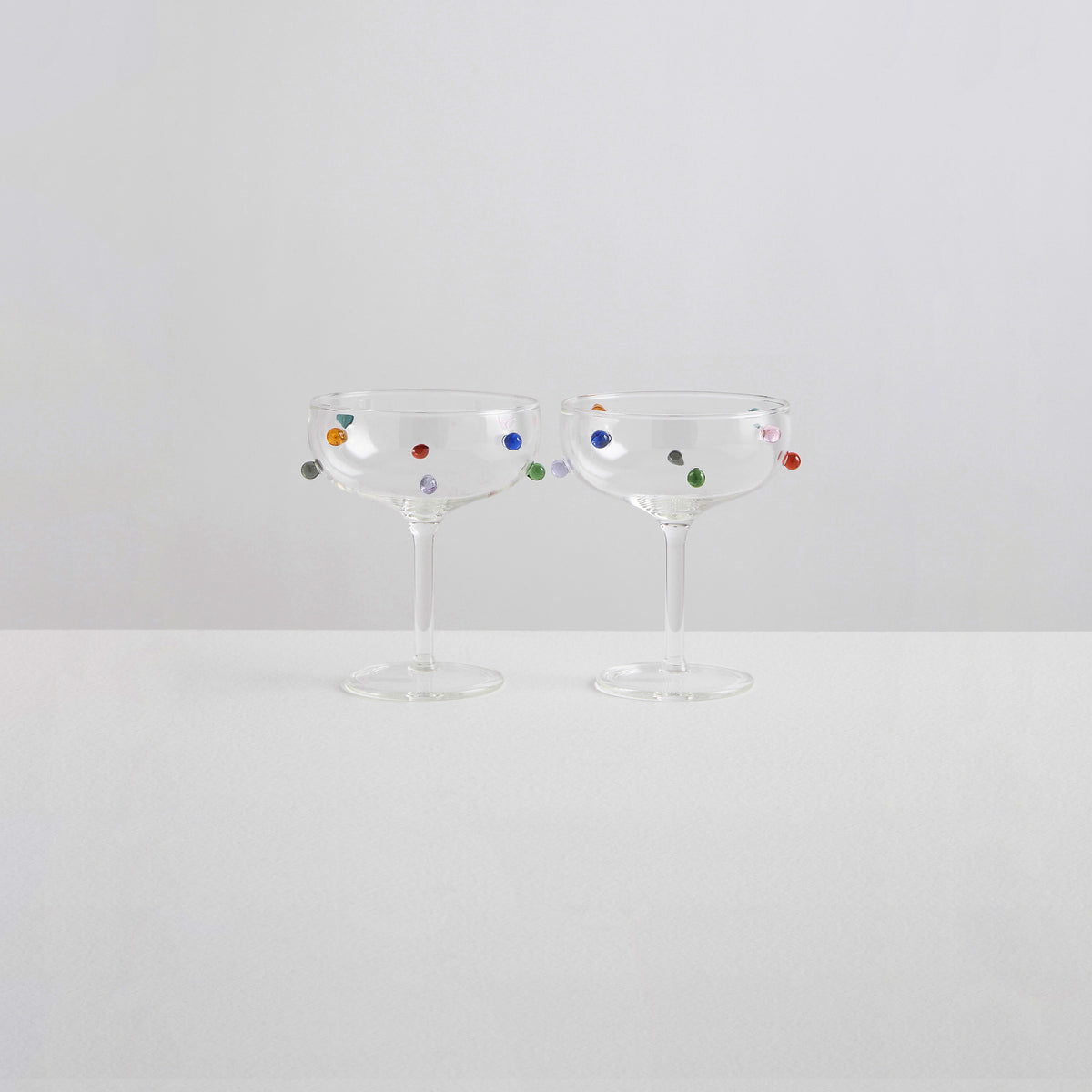 2 Pomponette Coupes | Clear & Multi