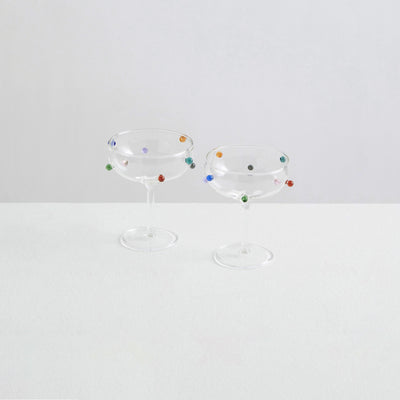 2 Pomponette Coupes | Clear & Multi