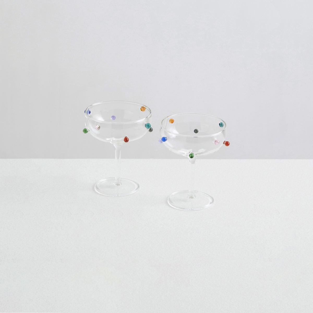 2 Pomponette Coupes | Clear & Multi