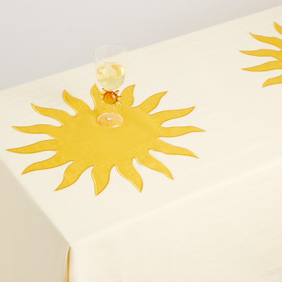 Le Soleil Tablecloth | Ivory & Yellow