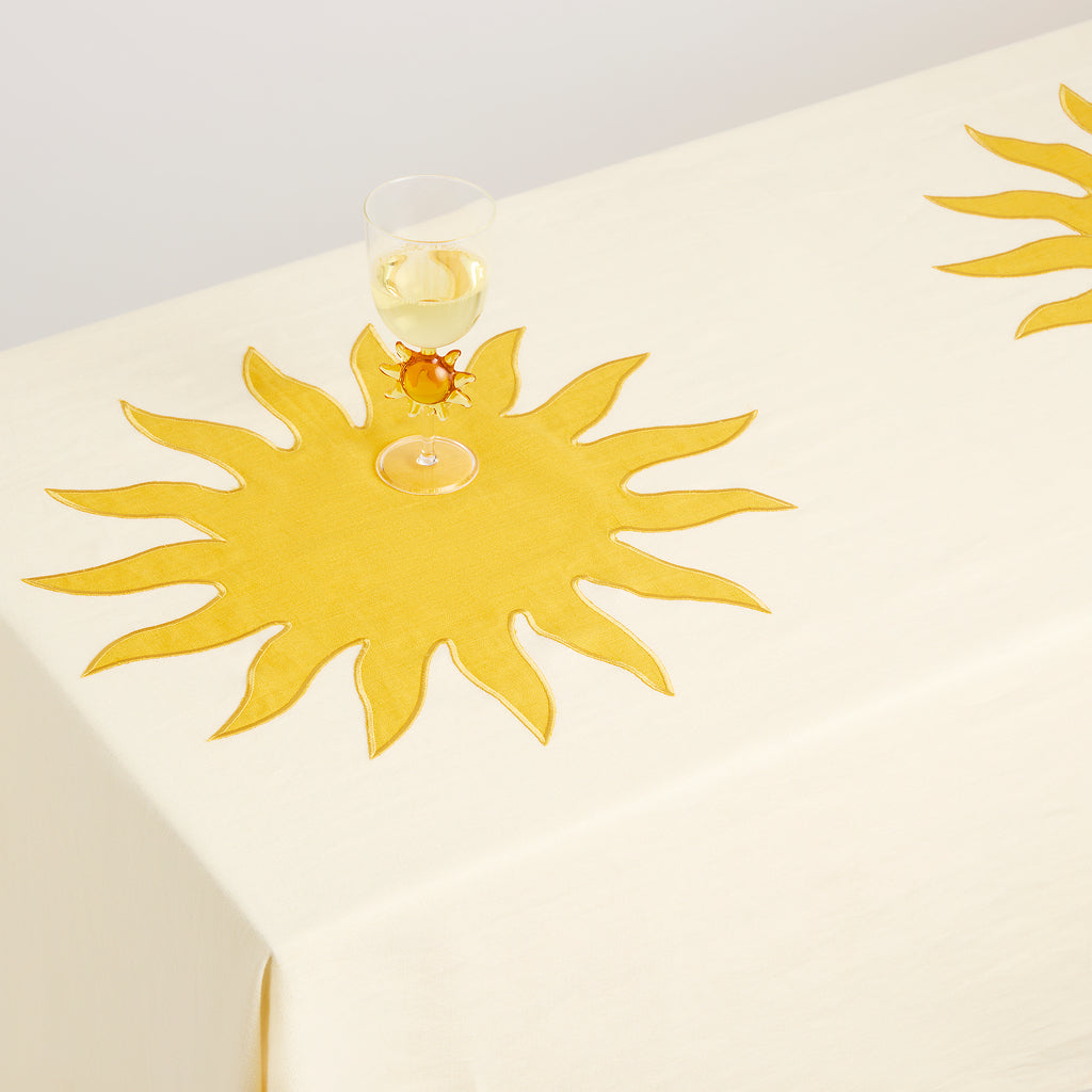 Le Soleil Tablecloth | Ivory &amp; Yellow