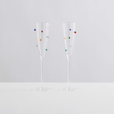 2 Pomponette Flutes | Clear & Multi