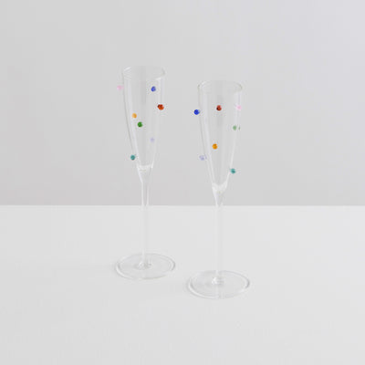 2 Pomponette Flutes | Clear & Multi