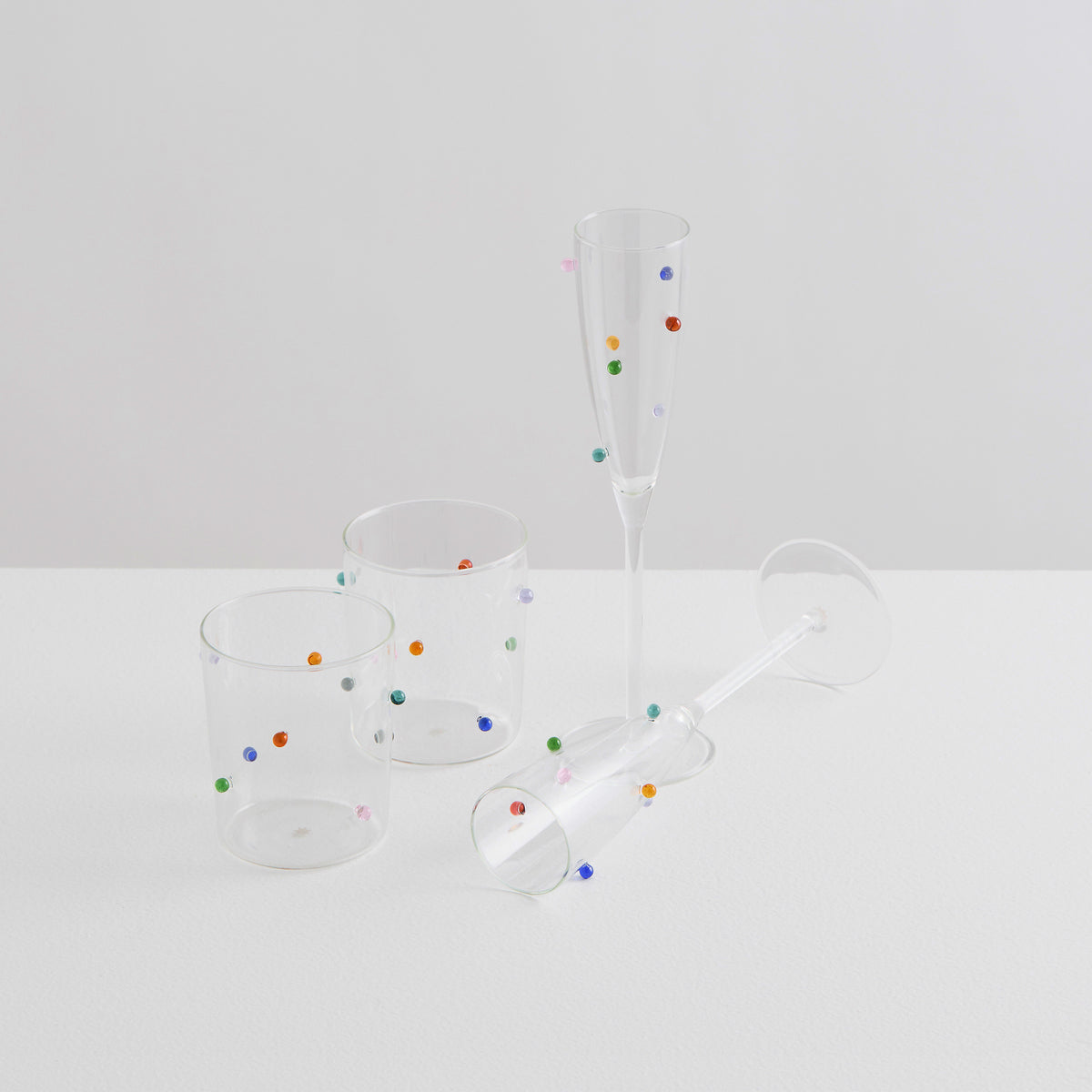 2 Pomponette Flutes | Clear & Multi