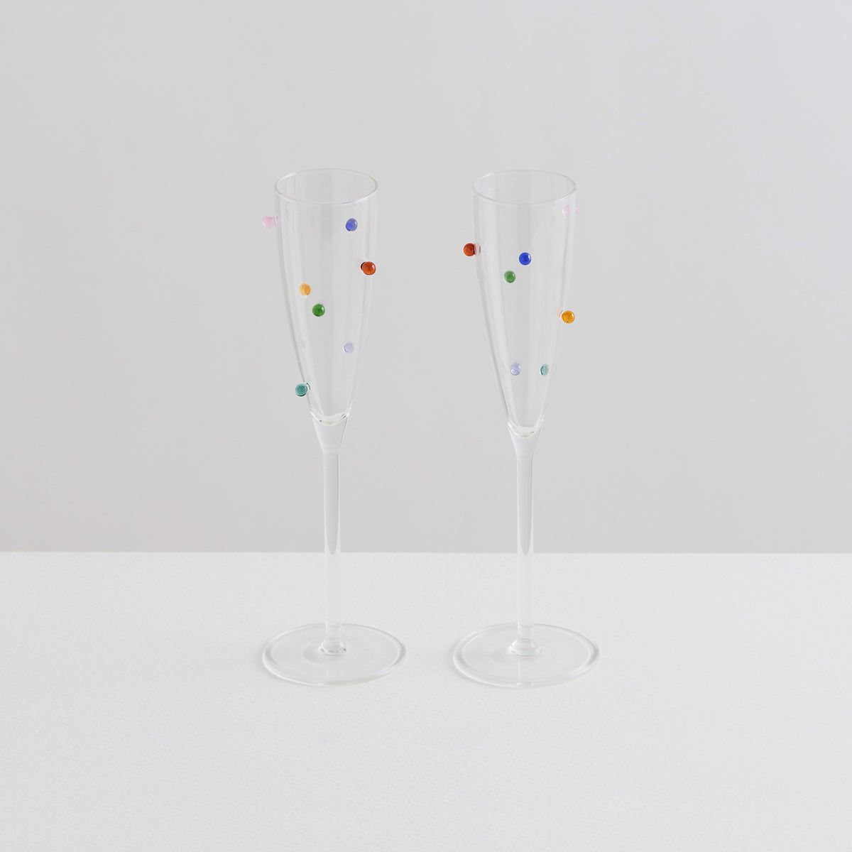 2 Pomponette Flutes | Clear & Multi