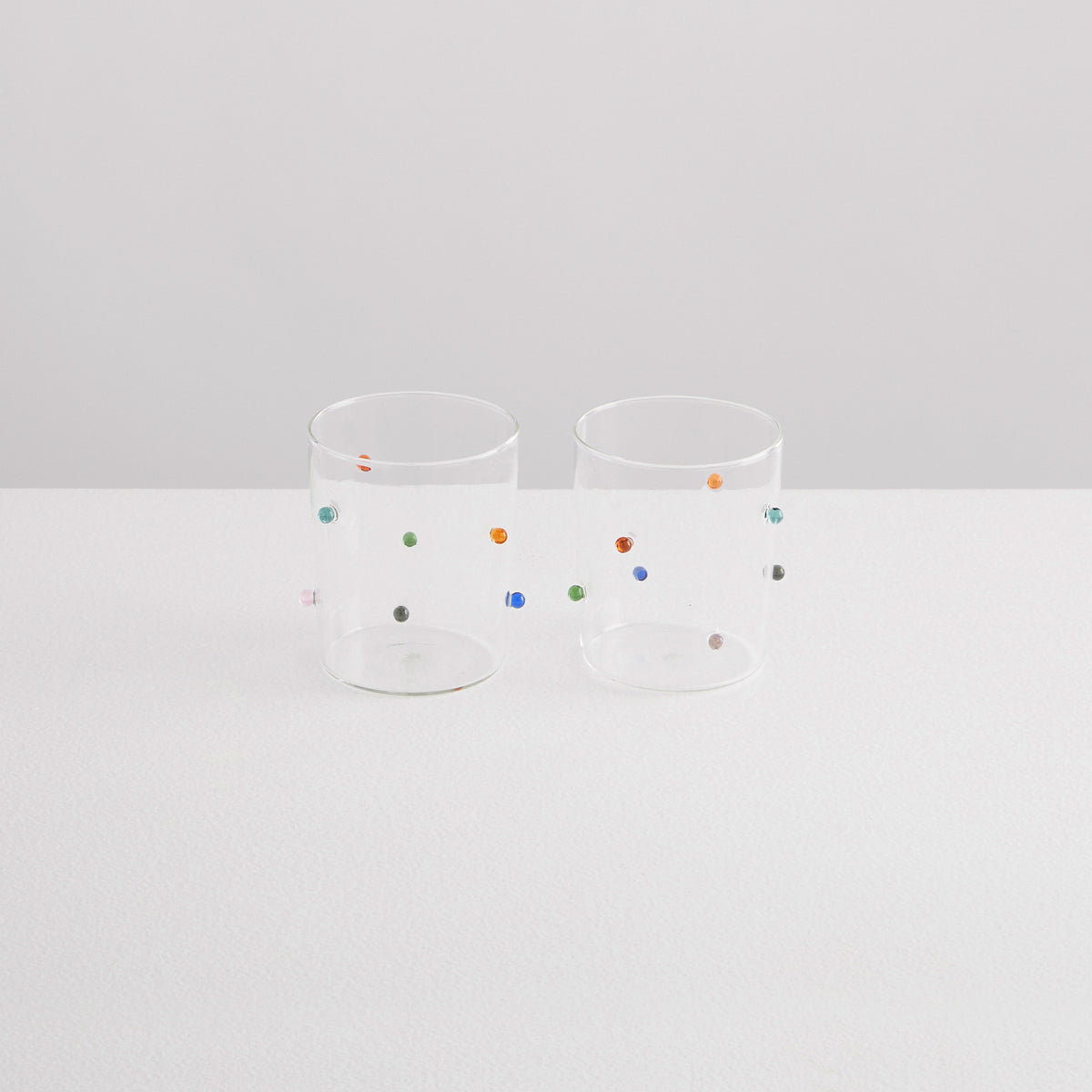 2 Pomponette Gobelets | Clear & Multi