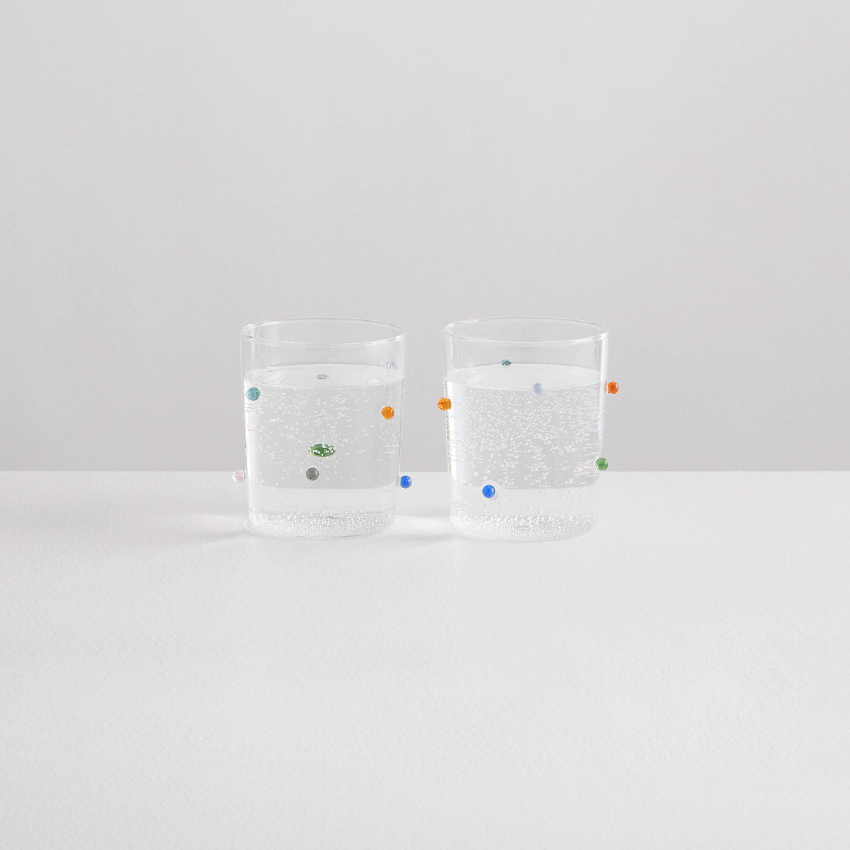 2 Pomponette Gobelets | Clear & Multi