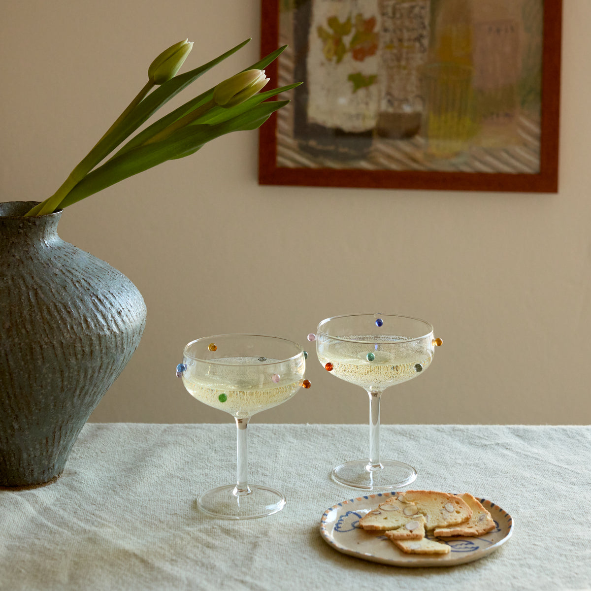 2 Pomponette Coupes | Clear & Multi