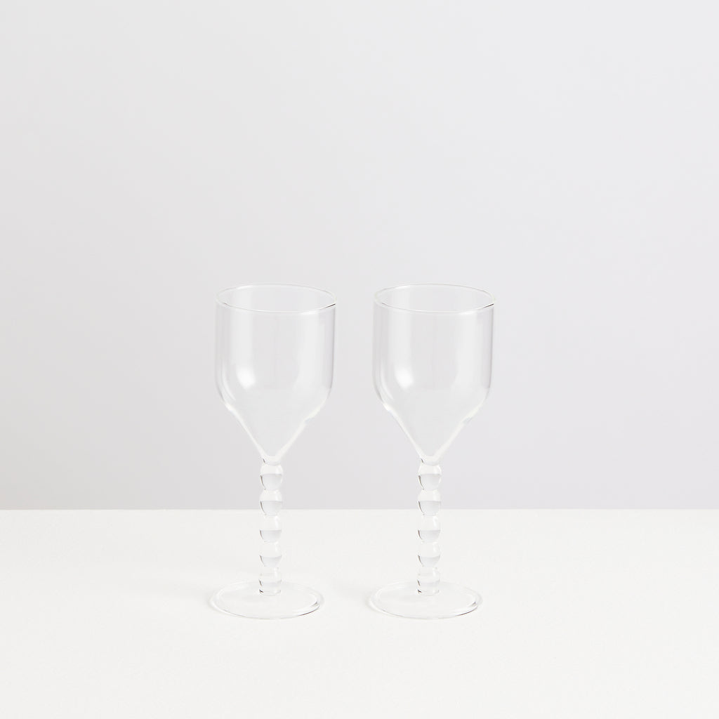 2 Perle Wine Glasses | Clear