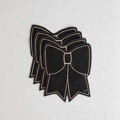 4 Bow Cocktail Napkins
