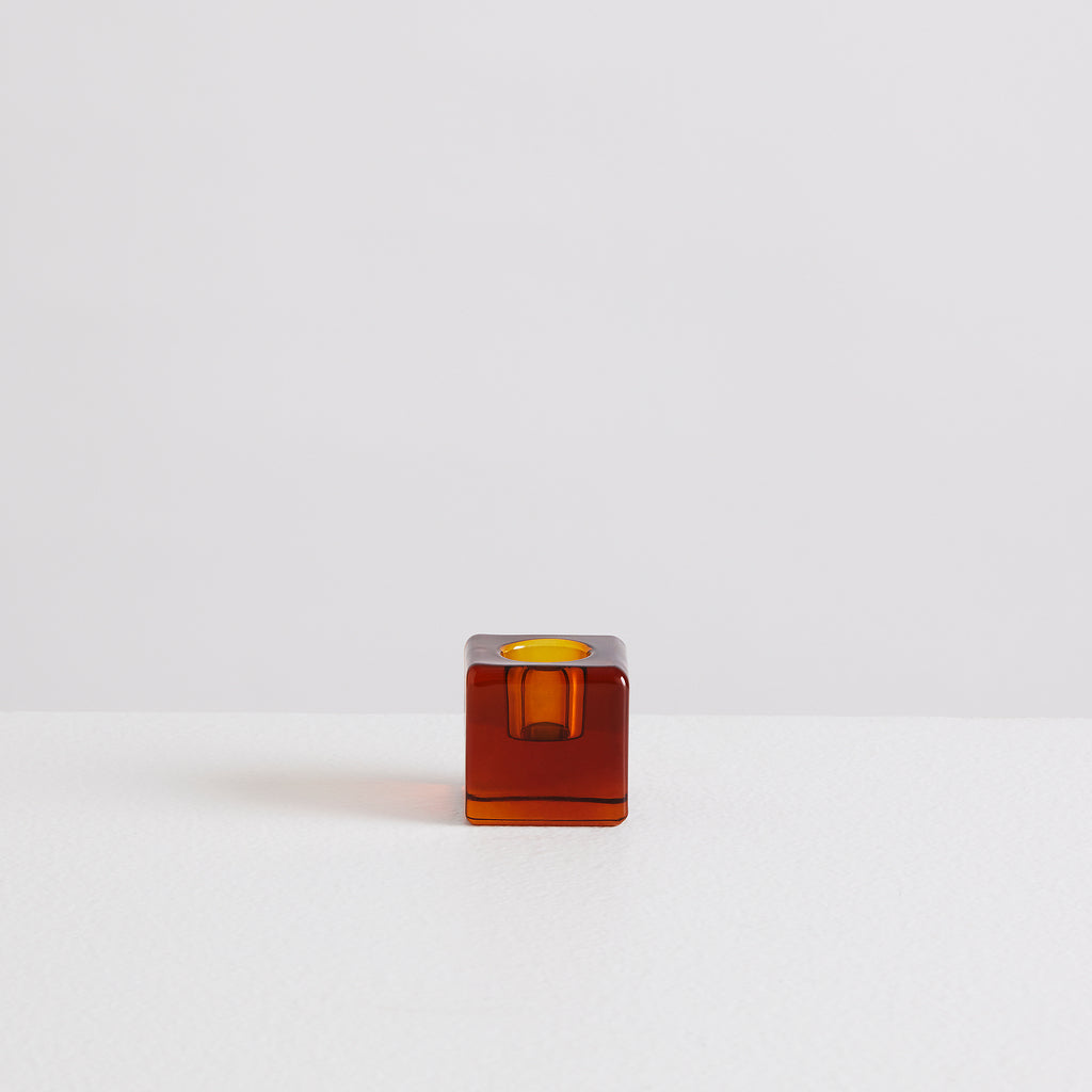 Le Cube Candle Holder | Amber