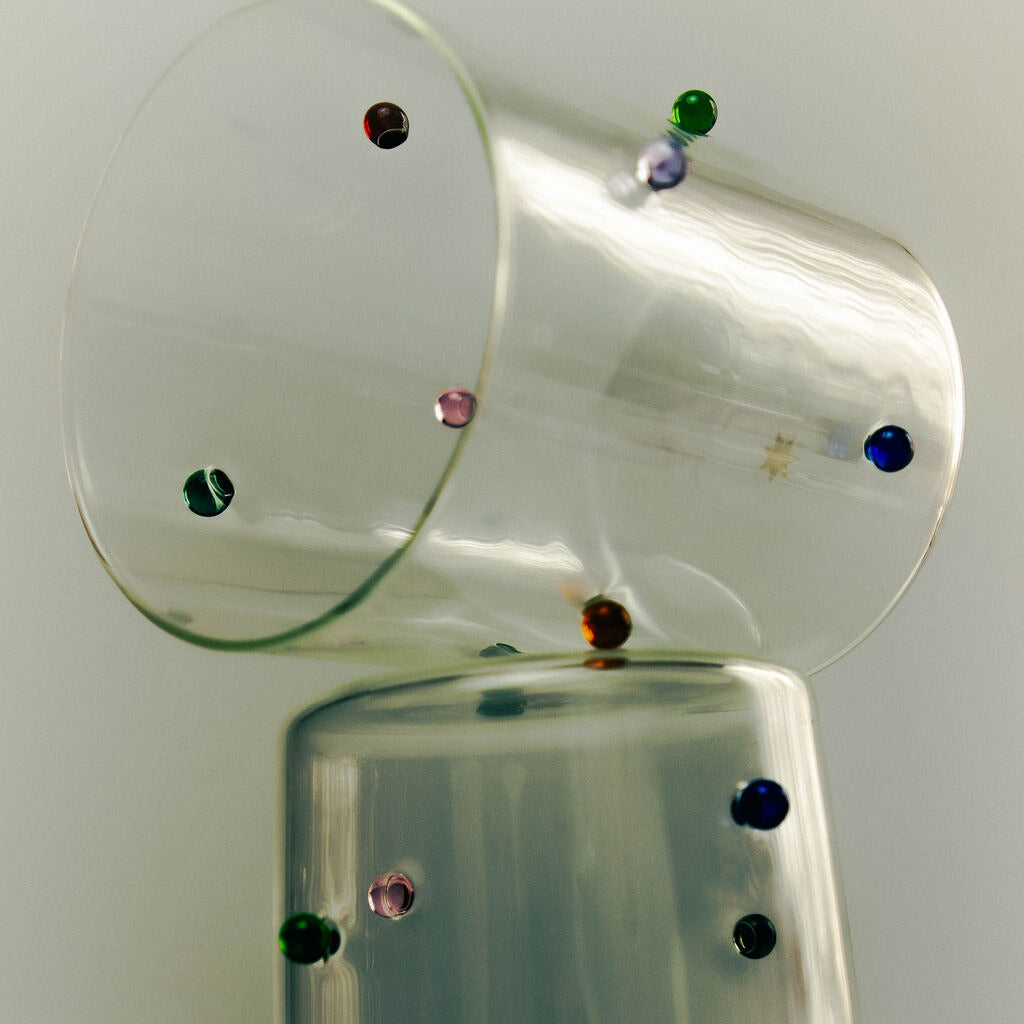 2 Pomponette Gobelets | Clear &amp; Multi