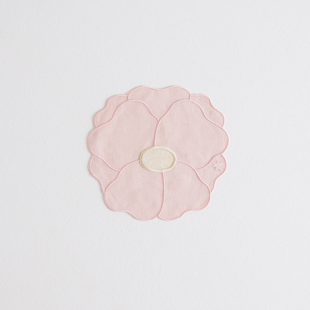 4 Wild Rose Napkins | Pink & Ivory