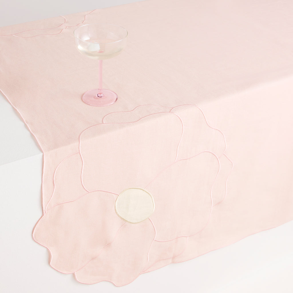 Wild Rose Tablecloth | Pink & Ivory