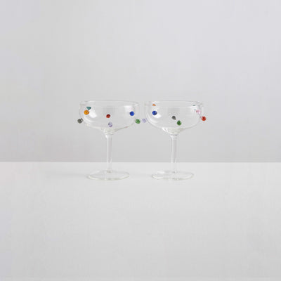 2 Pomponette Coupes | Clear & Multi