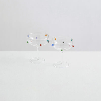 2 Pomponette Coupes | Clear & Multi