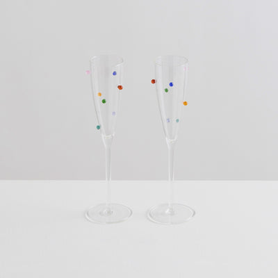 2 Pomponette Flutes | Clear & Multi