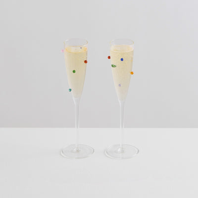 2 Pomponette Flutes | Clear & Multi