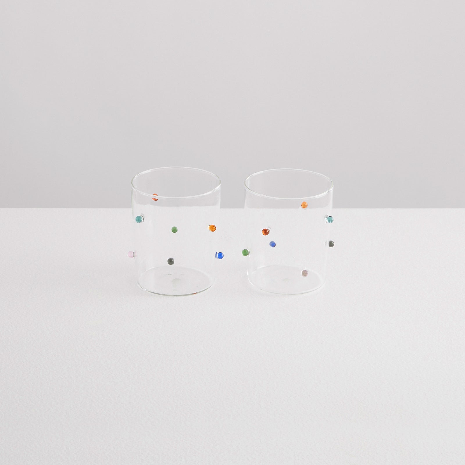 2 Pomponette Gobelets | Clear & Multi